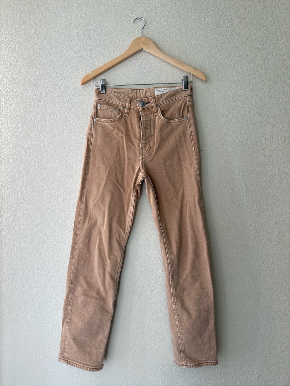 rag & bone Women's Light Brown Straight-Leg Jeans